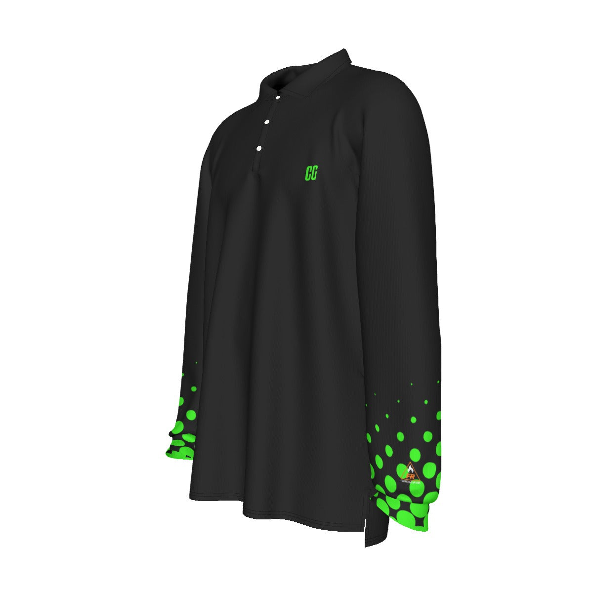 All-Over Print Men's Long Sleeve Polo Shirt