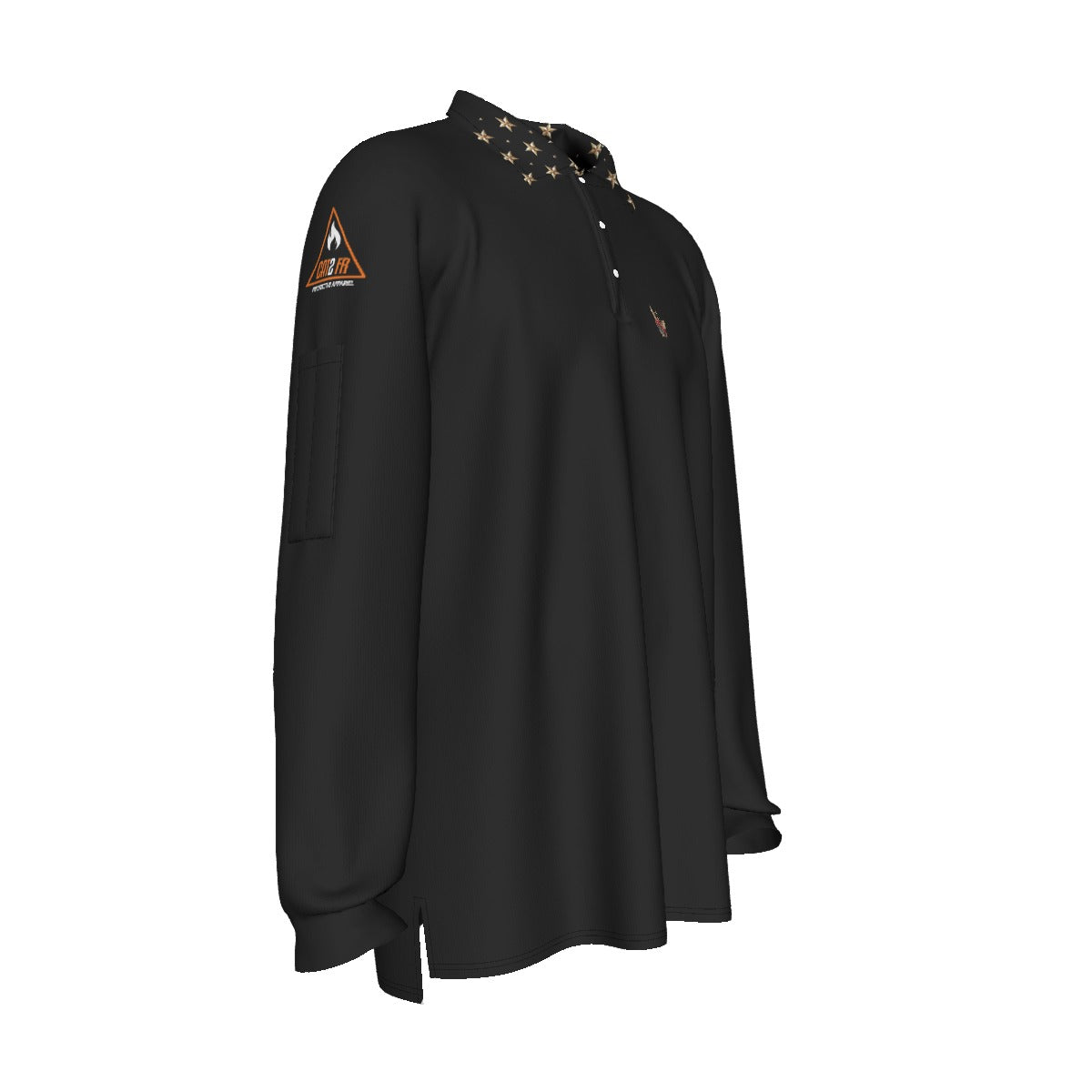 All-Over Print Men's Long Sleeve Polo Shirt