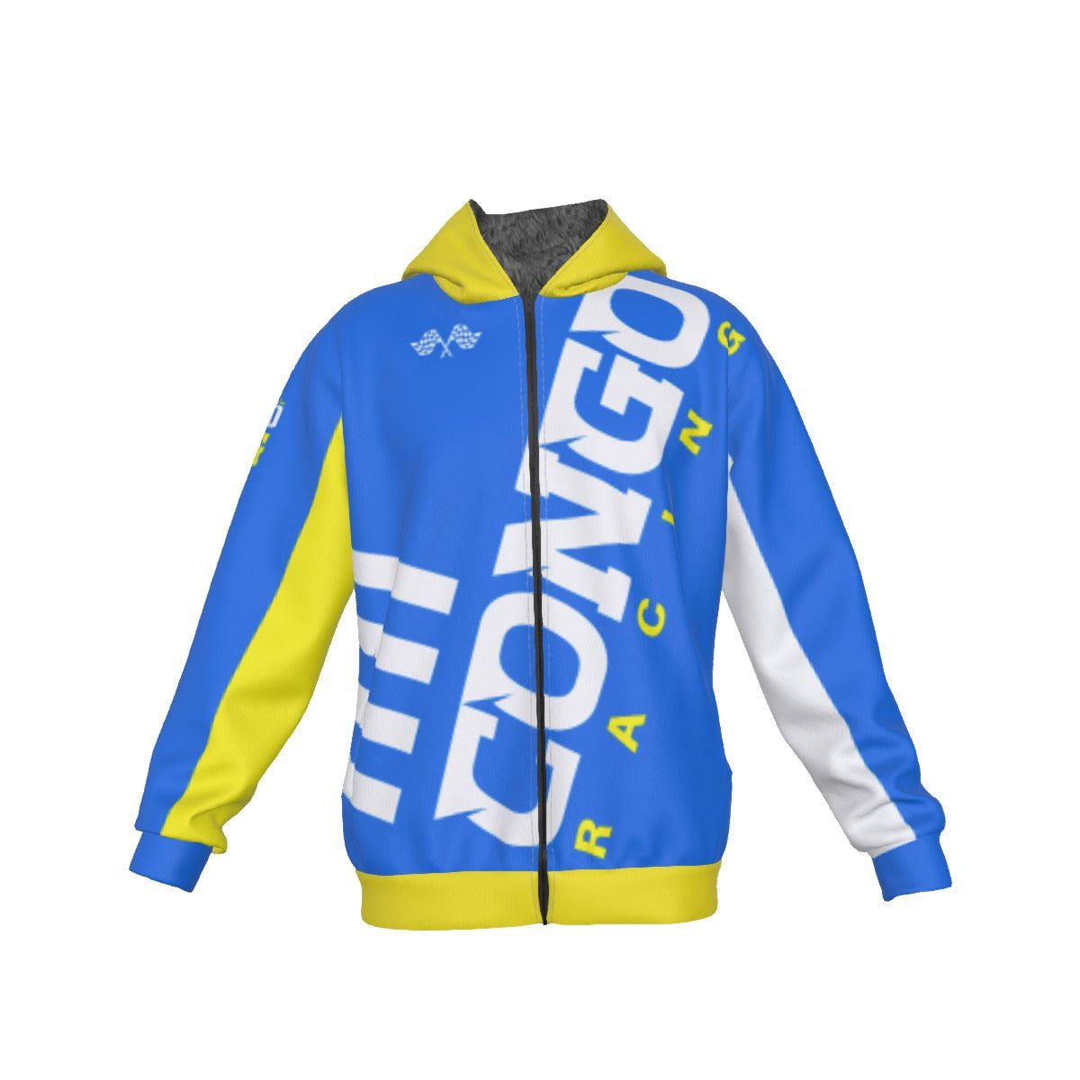 All-Over Print Men's Sherpa Fleece Zip Up Hoodie