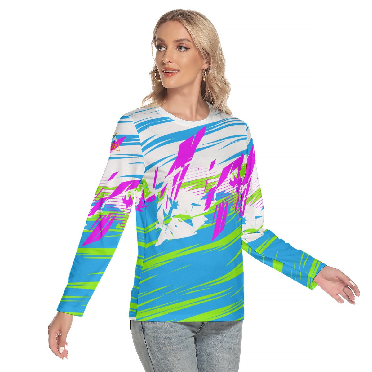 All-Over Print Women's O-neck Long Sleeve T-shirt