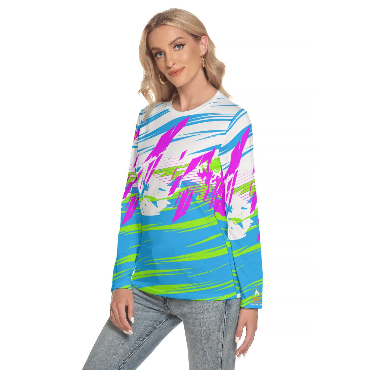 All-Over Print Women's O-neck Long Sleeve T-shirt