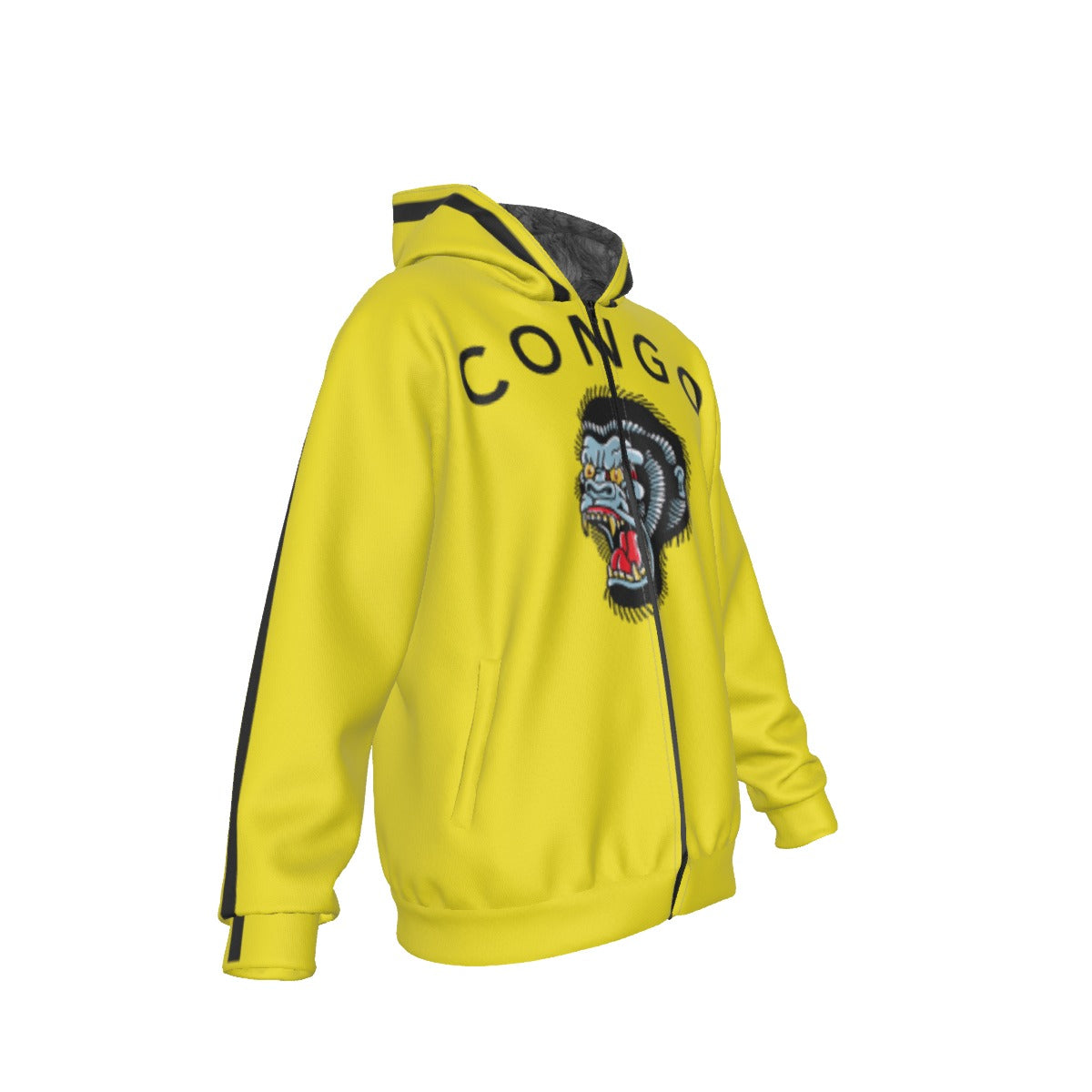 All-Over Print Men's Sherpa Fleece Zip Up Hoodie