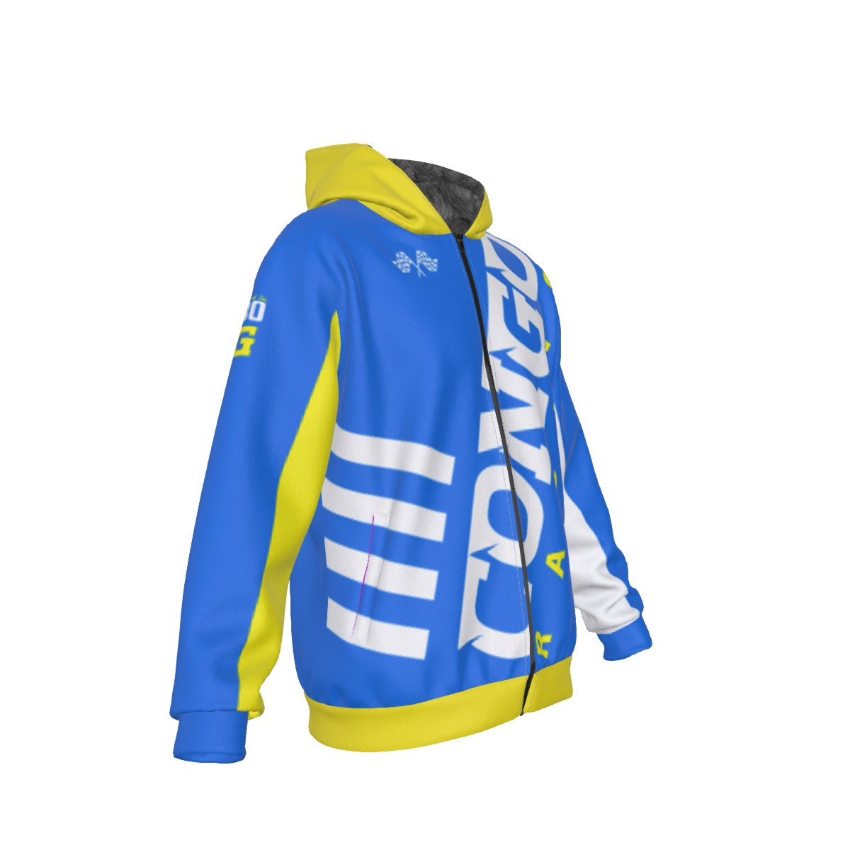 All-Over Print Men's Sherpa Fleece Zip Up Hoodie