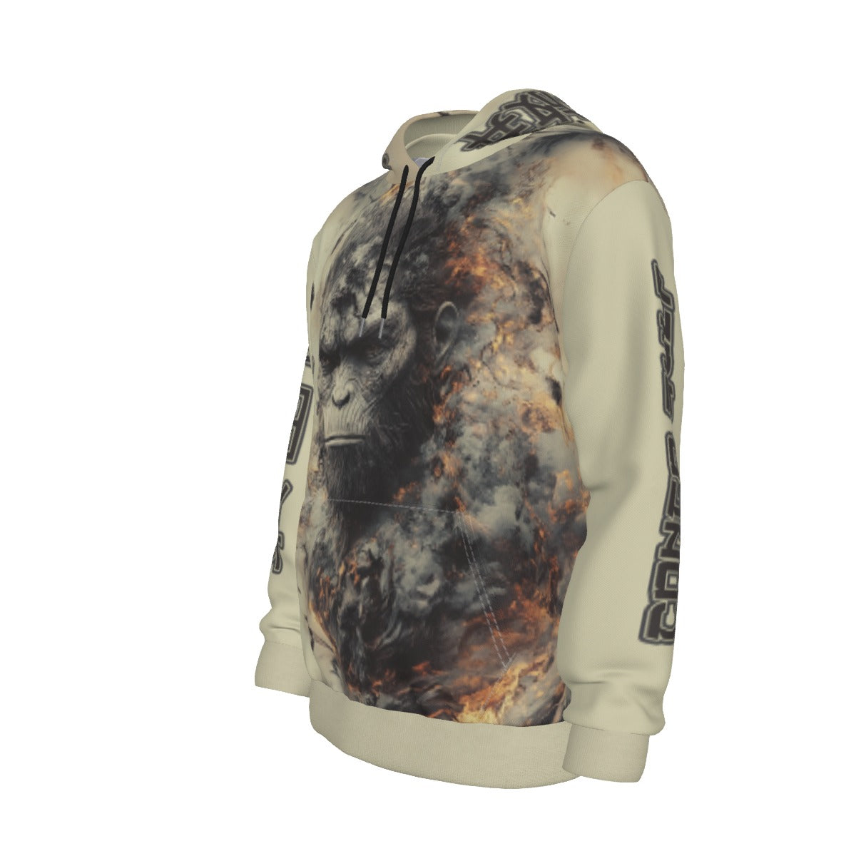 All-Over Print Men's Gorilla Warrior Hoodie With Hood