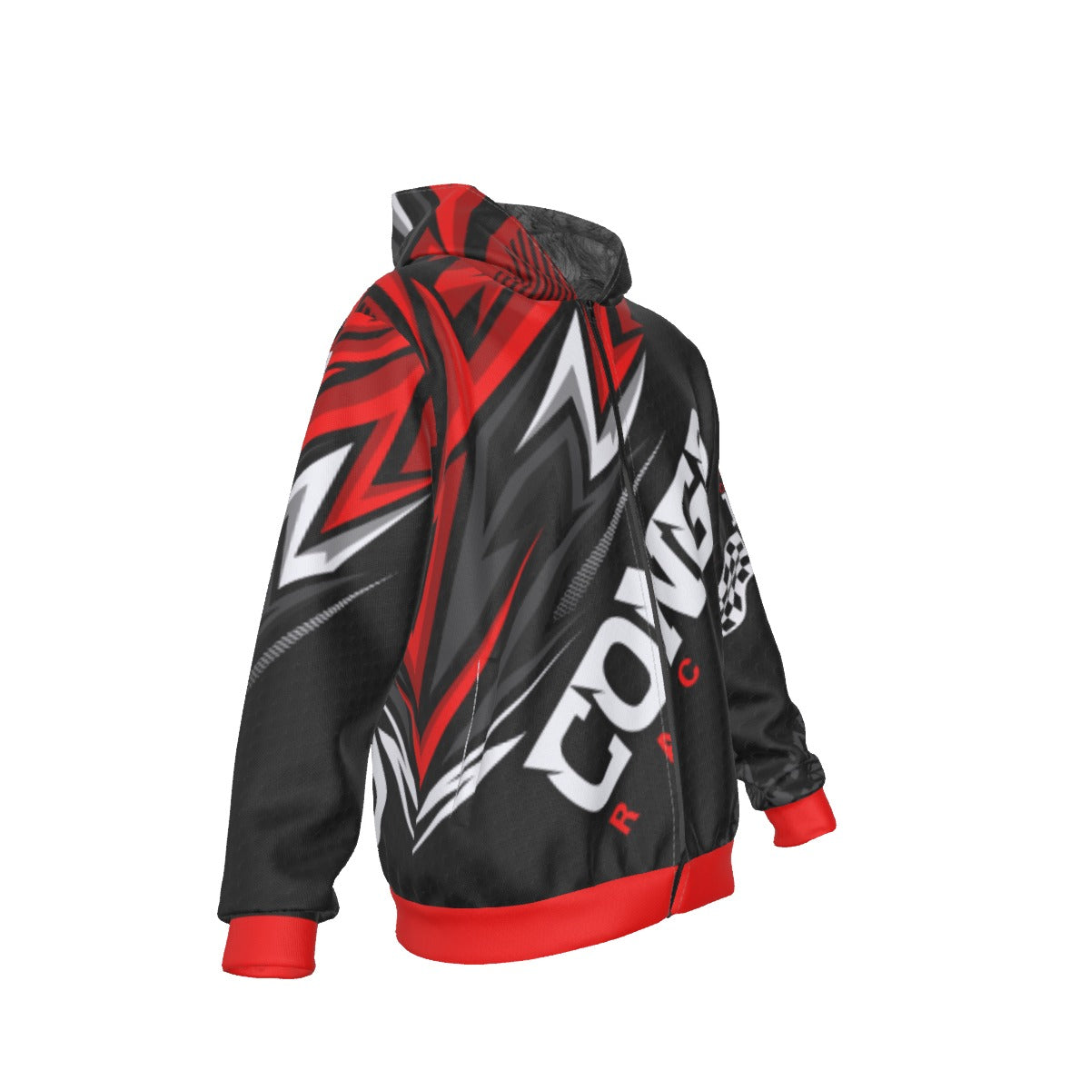 All-Over Print Men's Sherpa Fleece Zip Up Hoodie