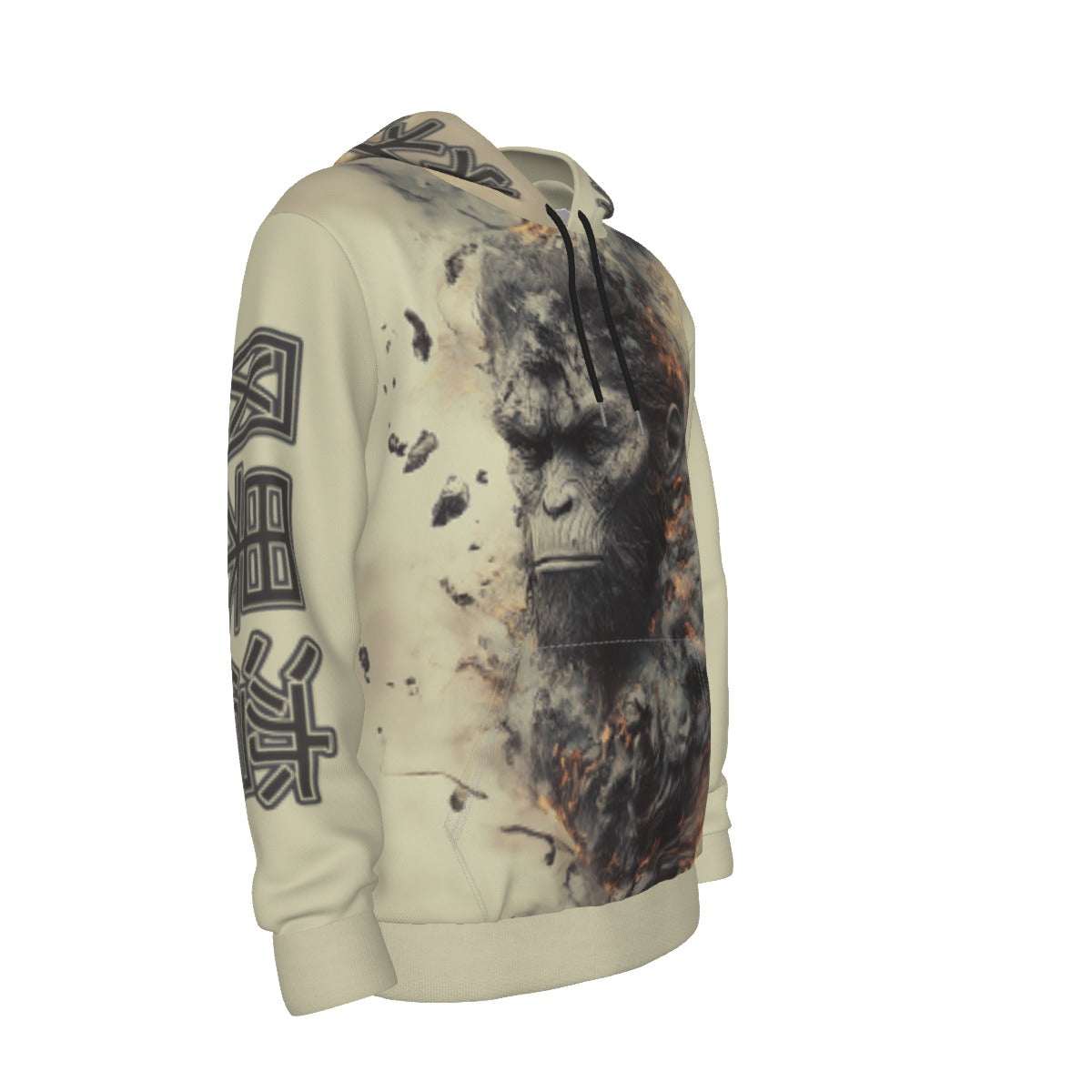 All-Over Print Men's Gorilla Warrior Hoodie With Hood