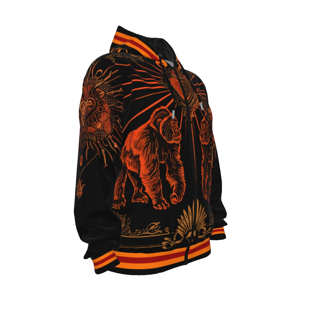 All-Over Print Unisex Pullover Hoodie With Zipper Closure | 310GSM Cotton