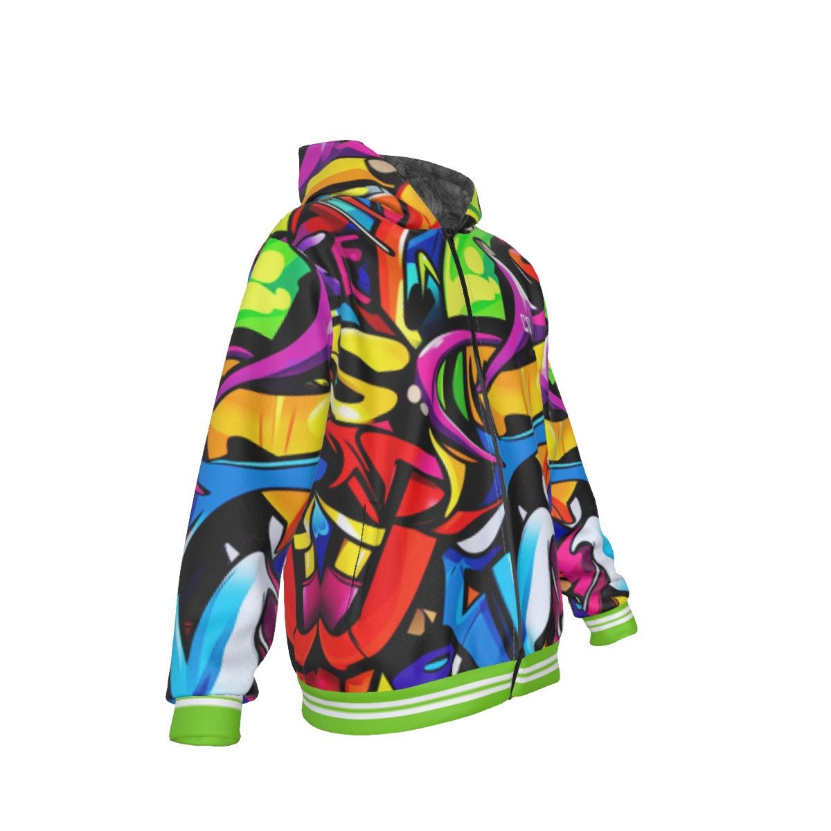 All-Over Print Men's Sherpa Fleece Zip Up Hoodie