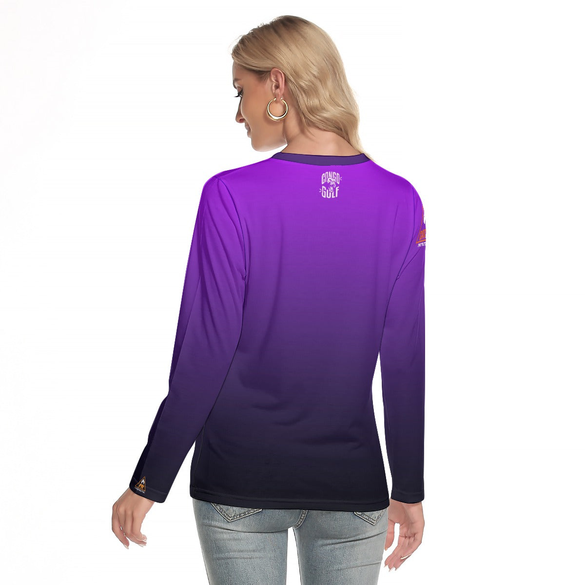 All-Over Print Women's O-neck Long Sleeve FR Protective T-shirt