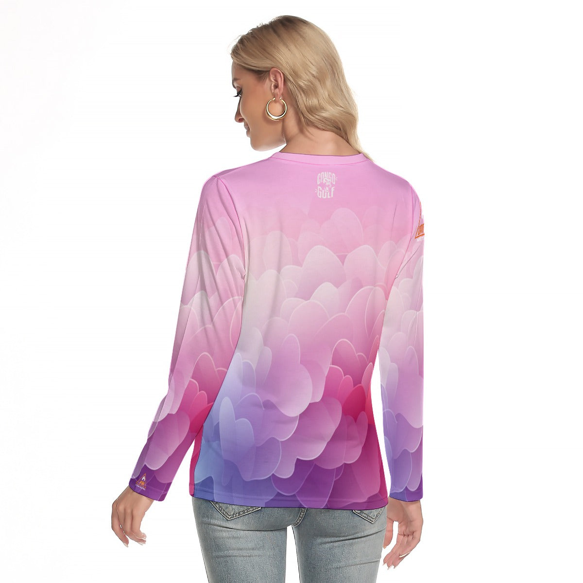 All-Over Print Women's O-neck Long Sleeve FR Protective T-shirt