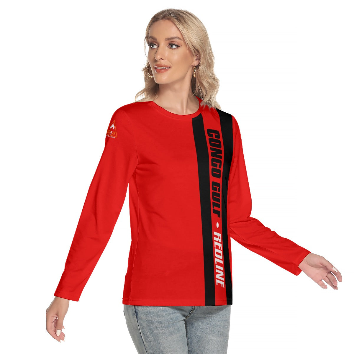 All-Over Print Women's O-neck Long Sleeve FR Protective T-shirt