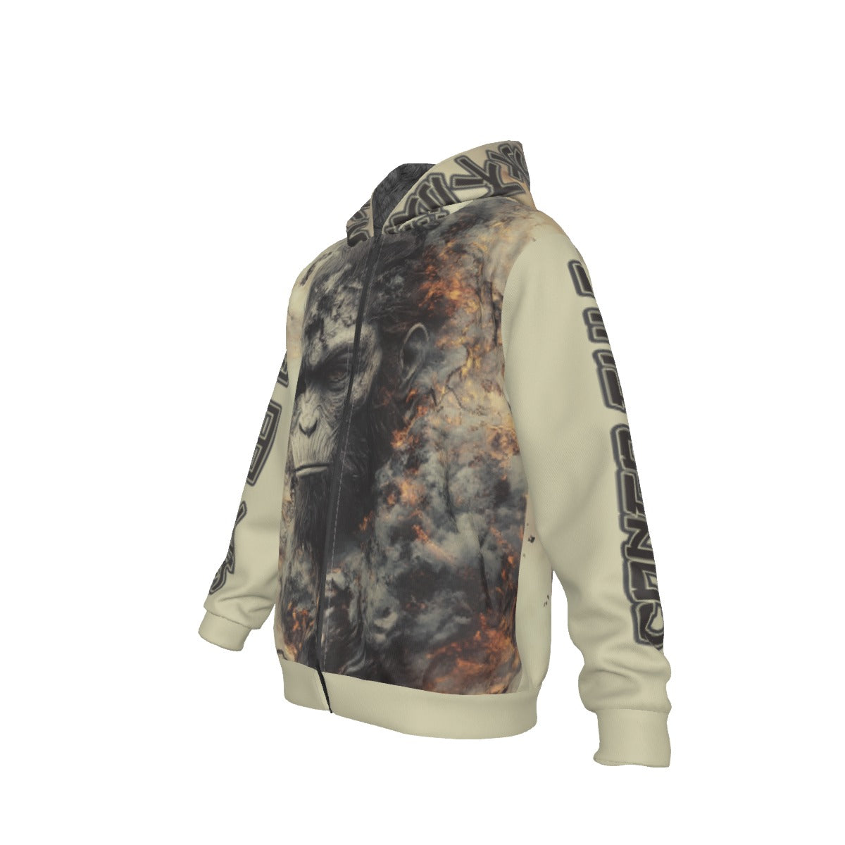 All-Over Print Men's Sherpa Fleece Zip Up Hoodie