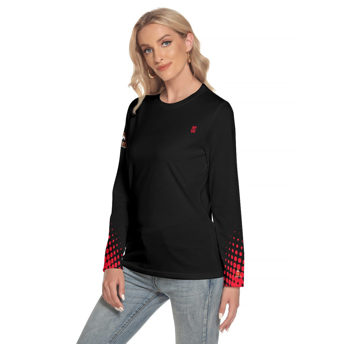 All-Over Print Women's O-neck Long Sleeve T-shirt