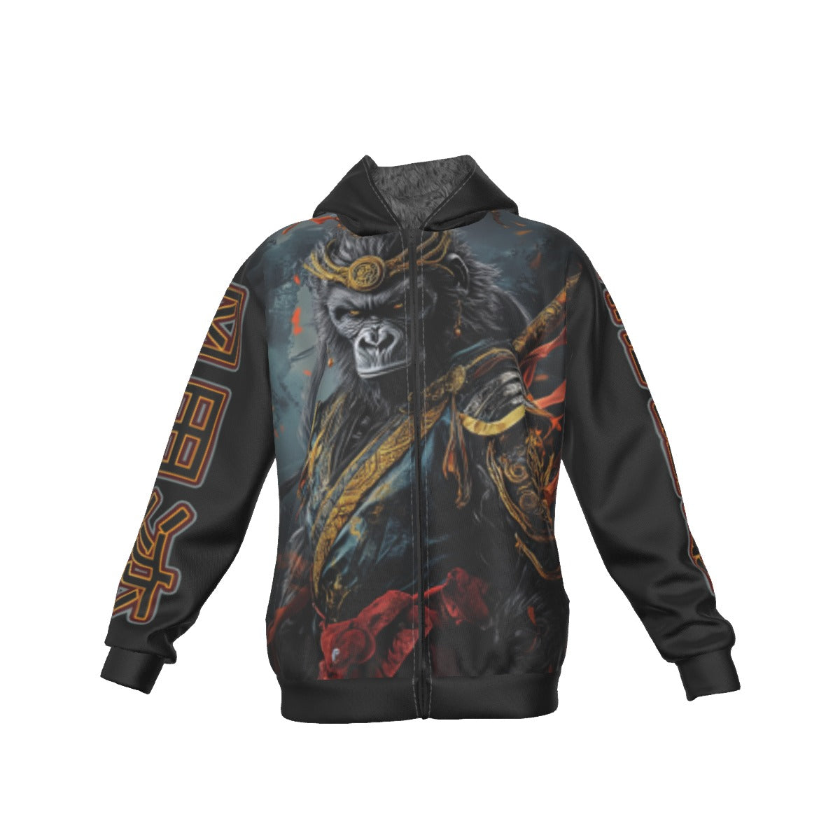 All-Over Print Men's Sherpa Fleece Zip Up Hoodie