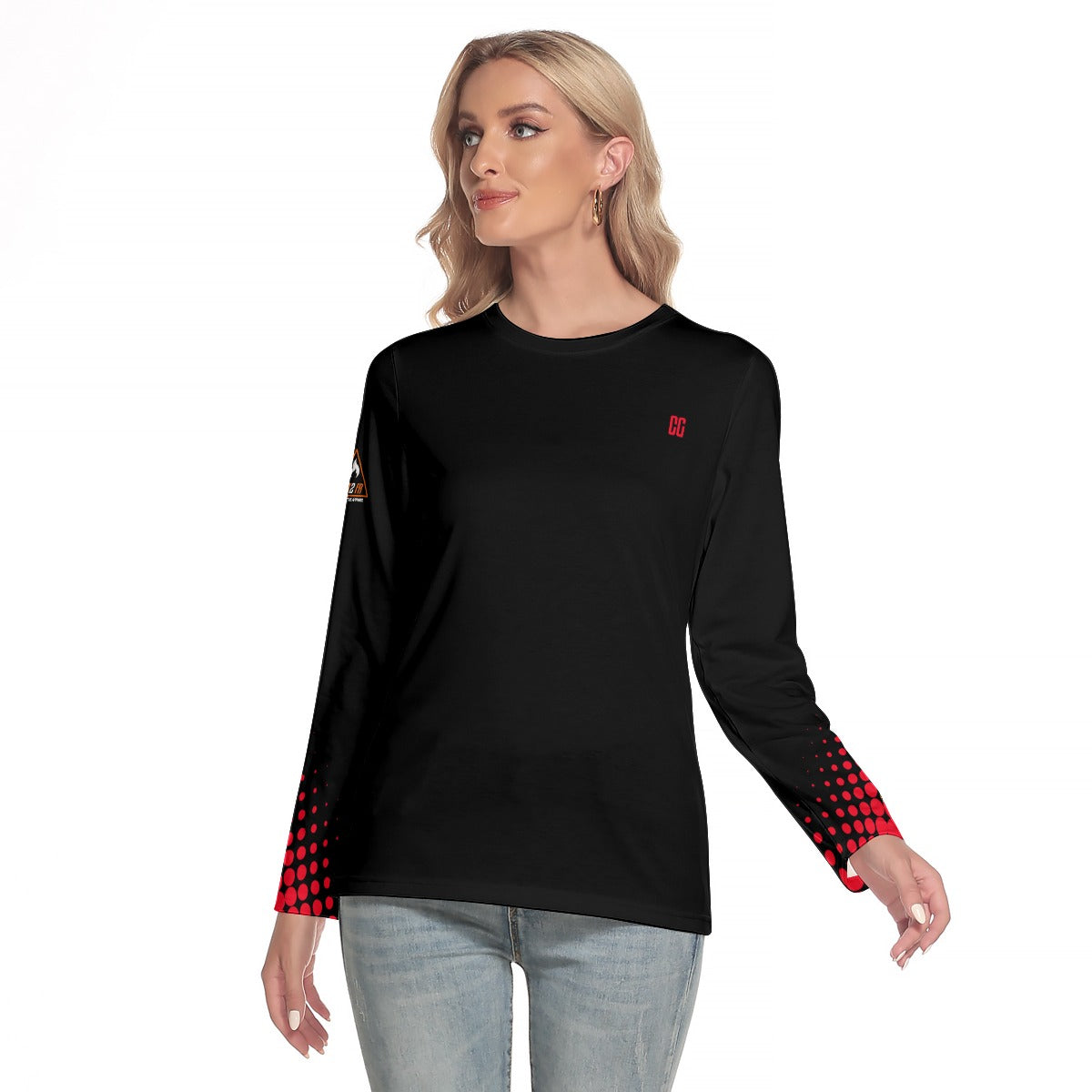 All-Over Print Women's O-neck Long Sleeve T-shirt