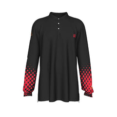 All-Over Print Men's Long Sleeve Polo Shirt