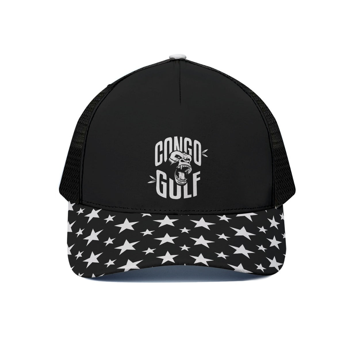 Unisex Trucker Hat With Black Half-mesh