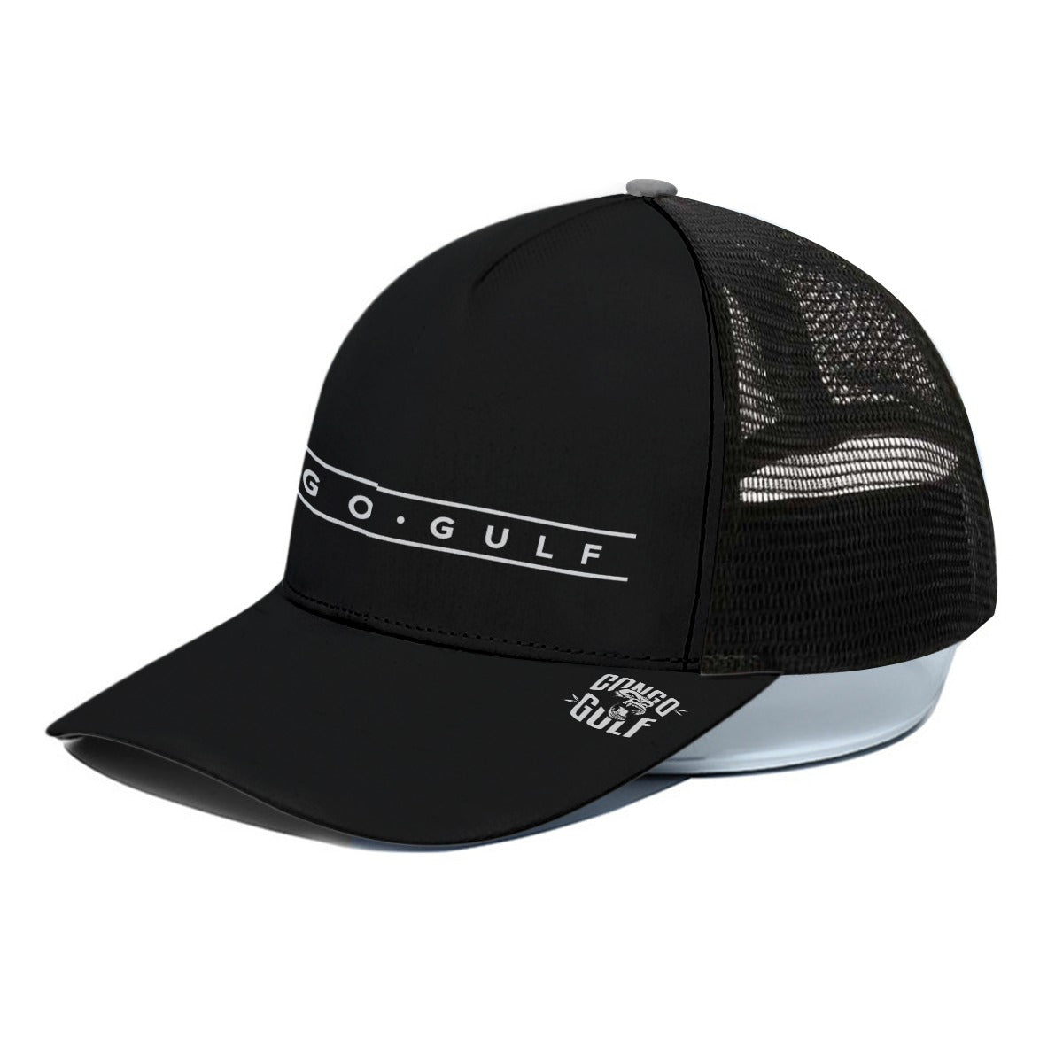 Unisex Trucker Hat With Black Half-mesh