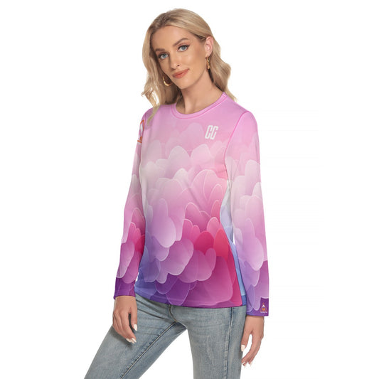 All-Over Print Women's O-neck Long Sleeve FR Protective T-shirt