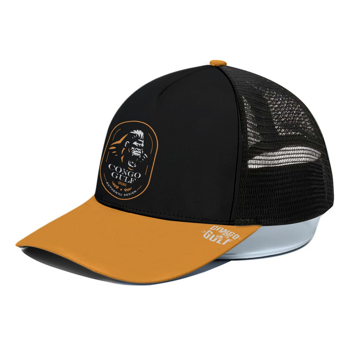 Unisex Trucker Hat With Black Half-mesh