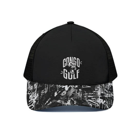 Unisex Trucker Hat With Black Half-mesh